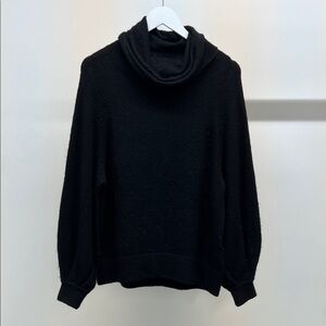 Elegant Black Cowl Neck Sweater